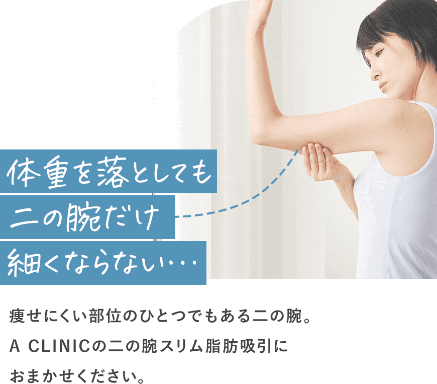 体重を落としても 二の腕だけ 細くならない…