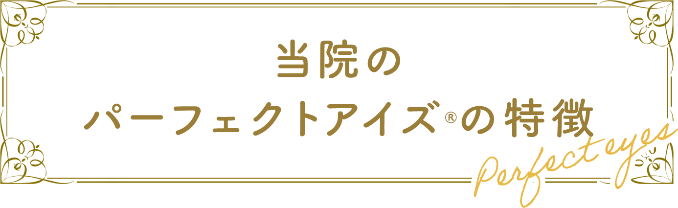 当院のパーフェクトアイズ®︎の特徴